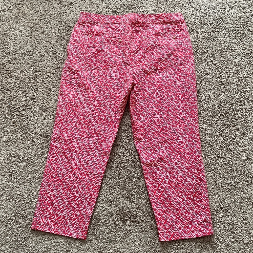 Chicos 1.5 Pink and Orange Cropped‎ Pants - Picture 2 of 7